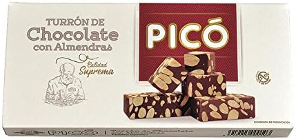 Turron de Chocolate con almendras PICO Supreme Quality of Spanish Chocolate Almonds Nougat 200g