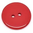 10 Red Round Resin 23mm Buttons 2 holes for Sewing, Scrapbooking, Embelishments, Crafts, Jewellery making, shabby chic, Knitting,
