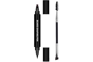 SOUIWUZI Beard Filler Pen Pencil Brush Filling Kit Long-Lasting Waterproof Black for Gaps Thin Patchy Men Gift 2PCS,Beard Filler