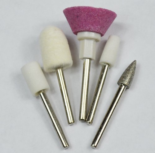 PROFESSIONAL NAIL ART DRILL BITS X5 FILE BUFFER POLISH MANICURE PEDICURE ACRYLIC