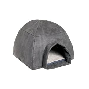 Karlie K&F Igloo Pet Cave Cosy Gris/Beige 50 X 50 X 53 Cm, Un tamaño
