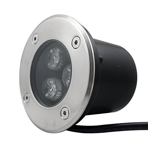 Goodia 4Stk. 3W Bodeneinbaustrahler Led 230V AC IP68 270Lumen Für Aussen (warmweiß) - 4