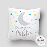 cojines infantiles aliexpress  Cojín decoración dulces sueños luna. 40x40 cm, incluye relleno. Elige el color. Regalo nacimiento, recién nacido, bebe. Cojines infantiles originales. Siesta guardería Idea Navidad bebe