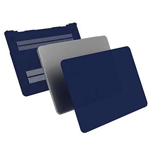 Case MacBook Air 13 Hülle Navy Blau ,iCasso Reines Farbe design Ultra Slim Dünn Kratzfeste Matt Rutschfest Hartschale Kunststoff Schutzhülle Snap Case für MacBook Air 13 Zoll (Modell: A1369 / A1466) - 5