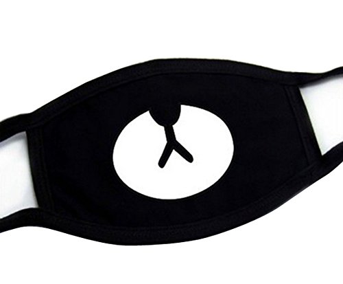 3PCS Unisex Breathable Anti Dust Earloop Mouth Face Mask Black (Style A)