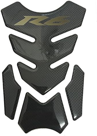 8.6" Gold Real Carbon Fiber Fuel Tank Protector Pad For YAMAHA YZF R6 2017 S