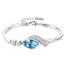 Parisha Jewells Rhodium Plated Crystal Cuff & Kadaa Bracelet For Women RS.269.00