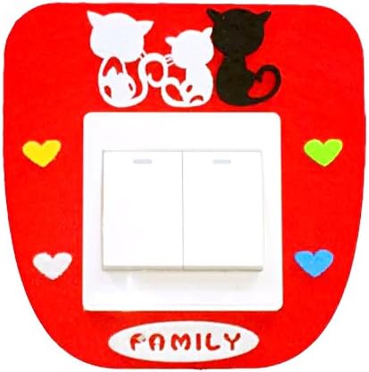 London Golden Swan Super Cute 3D Cat Family Light Switch Wall Sticker, Premium Quality Thick Felt Material, Unique On Amazon! Kids Children Boys Girls Bedroom Nursery Room Decor!