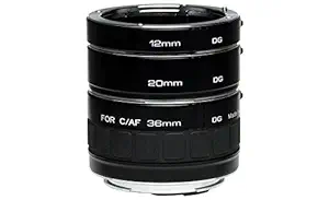 Kenko Auto Extension Tube Set DG 12mm 20mm and 36mm Tubes for Nikon AF Digital and Film Cameras - AEXRUBEDGN