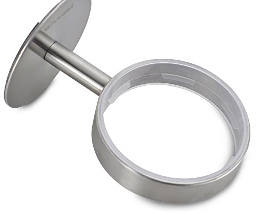 Wangel Zahnputzbecher und Halter Zahnbürstenhalter ohne Bohren, Patentierter Kleber + Selbstklebender 3M-Kleber, Edelstahl und Glas, Gebürstetes Finish - 4
