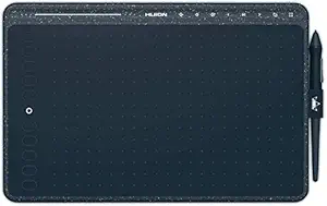 HUION HS611 Graphics Tablet 10X6 inch with 8192 Levels, 8 Multimedia Keys and 10 Press Keys, (Starry Blue)