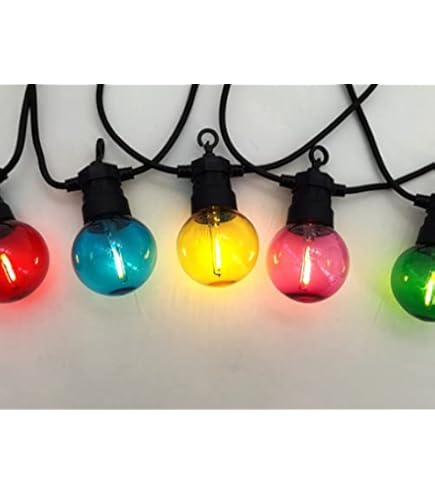 Guirlande Guinguette Professionnelle 10 Ampoules LED E27 4W Blanc Chaud 10 Mètres Interconnectable|Eclairage Design