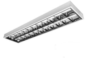 Amslight LED Rasterleuchte Empty 2x120cm T8 Bürolampe keine Röhre