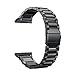 Price comparison product image Watchband, YuStar New Replacment Stainless Steel Smart Watch Band Strap Bracelet with Repair Tool For Fitbit Ionic Heart Rate Fitness Tracker (Black)
