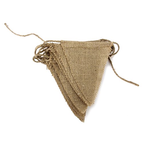 PIXNOR 13st Jahrgang Jute Girlande Hochzeit Banner – groß für Hochzeit Zeremonie Dekoration - 3