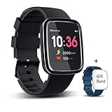 ★Pantalla OLED HD de 1.3'' completamente Táctil ★ El reloj inteligente smartwatch con un correa negra reemplazable y la pantalla táctil a color de alta definición de 1.3'', Cuerpo fabricado en Aleación de zinc muy ligero y correa de gel de sílice.Tiene 4 niveles pantalla ajustables para que todos los datos muestran en la pantalla perfectamente.
