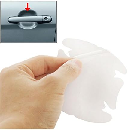 IMBS 4 x UNIVERSAL CAR DOOR HANDLE PROTECTOR film SCRATCH Paint PROTECT Scratches Vinyl MOLDING Sticker cover GUARDS Trim Transparent CLEAR