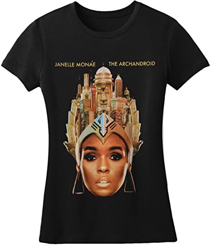Janelle Monae Women's ArchAndroid Face Girls Jr Large Black