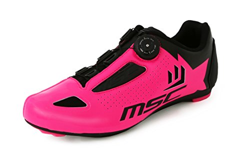 MSC Bikes Aero Road Zapatillas Ciclismo, Fucsia, T-41 - MSC Bikes