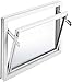 Produktbild MEA 60 cm Breite untersch. Höhen Iso-Glas Kellerfenster Kippfenster weiß, Größe Kippfenster:60 x 50 cm