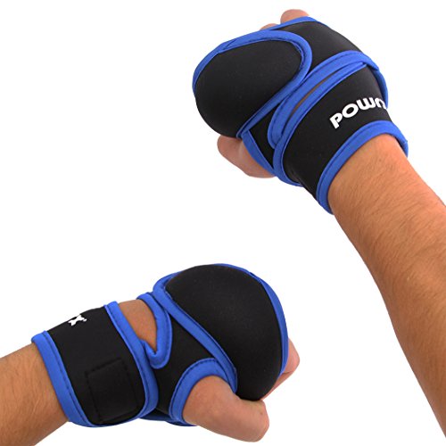 Gewichtshandschuhe 2x 1 Kg Hand – Gewichtsmanschetten Handgewicht Handgelenk Neopren XS - 6