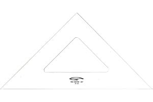 Graphoplex Squadra 45° 3 bordi dritti, colore: Trasparente 37 cm trasparente