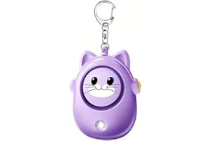 SPORT INN Llavero Alarma Personal 130dB con Luz LED Estroboscópica – Seguridad y Autodefensa para Mujeres, Niños y Ancianos – Botón de Pánico, Dispositivo de Emergencia y Defensa Personal Portátil (Lila)