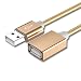 Produktbild superior ZRL USB Verlängerung, Nylon Geflecht 1 m USB 2,0 Verlängerungskabel, Super Speed Typ a männlich zu weiblich Extender-Kabel mit vergoldeten Steckern