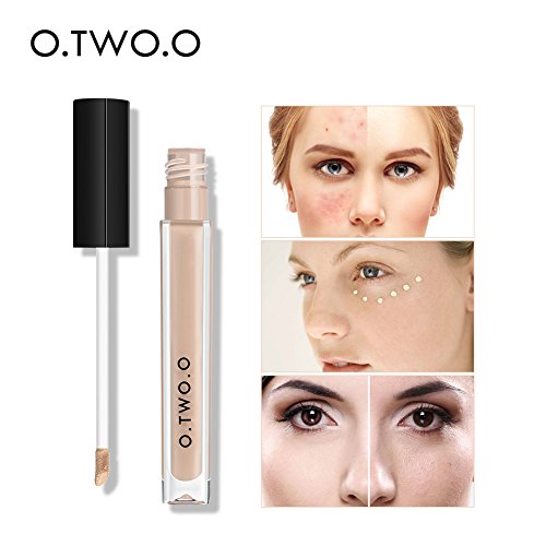 Liquid Concealer, O.TWO.O Long-Lasting Lightweight High Coverage Concealer Stick Shimmer Face Glow Highlighter Cream Freckle Black Eye Cover Lip Base(2#)