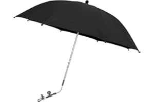 STARRY CITY Parapluie de Poussette Avec Parapluie de Poussette Réglable Avec Clip,Ombrelles UPF 50 +,Pour Chariot Enfants (Noir)
