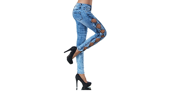 fashion boutik Jeans Blu Slavato, Aperti sui Lati, da Donna, Sexy, di  Tendenza. Blu 44 : Amazon.it: Abbigliamento