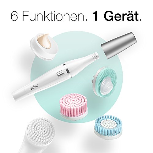 Braun FaceSpa 851V 3-in-1 Gesichtsepilierer/ Epilation-und Reinigungsbürstensystem, zur Haarentfernung, Gesichtsreinigung, Hautvitalisierung - 6