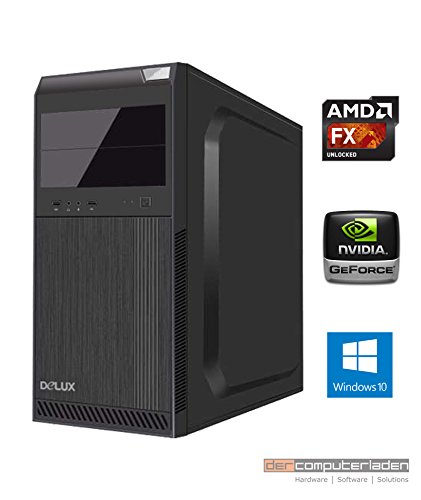 dercomputerladen Office PC System AMD, FX-6300 6x3,5 GHz, 16GB RAM, 1000GB HDD, nVidia GT730 -2GB, 400W, inkl. Windows 10 (inkl. Installation) Computer Büro Multimedia