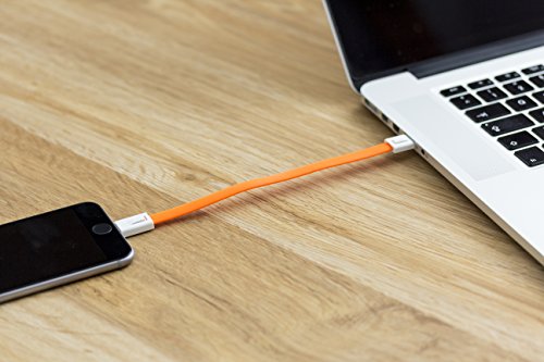 ARKIN ChargeLoop – Schlüsselanhänger USB 2.0 Ladekabel/Datenkabel Micro USB – Flachkabel fürs Smartphone/Handy z.b. Samsung Galaxy Edge, HTC, Huawei, Sony usw. – Mobiles Akkukabel für Schlüsselbund (pink) - 5