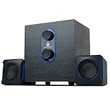 3W SATELLITE-LAUTSPRECHER und ein kraftvoll geladener Subwoofer sorgen für klaren Klang und ein lautes Schlaggefühl für ihre kompakten Abmessungen, die ein perfektes Upgrade für eingebaute PC / Monitor / TV-Vorratslautsprecher darstellen.