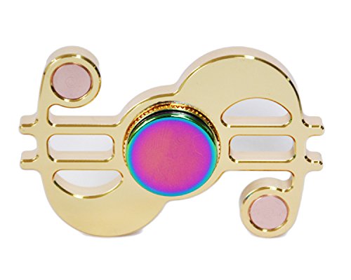 Fidget Spinner New Dollar Pattern Designed Shiny Colorful Hand Spinner Fidget Toy Stress Reducer EDC Focus Toy Relieves ADHD Anxiety and Boredom Premium Black Ceramic Bearing(Golden)