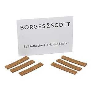 Borges & Scott - Traditional Cork Hat Sizing Strips - Self Adhesive - Set of 6