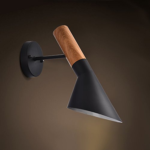 Preisvergleich Produktbild Wandleuchte Schlafzimmer Wandleuchte American LOFT Retro Industrie Wind Wandleuchte Kreativ Flur Nachttischlampe Nordic Wohnzimmer moderne schlichte Lampen alle schwarz LED Birnen, weiß
