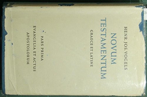 Download Novum Testamentum Graece Et Latine Pars Prima Evangelia Et Actus Apostolorum Pdf Islavgodric