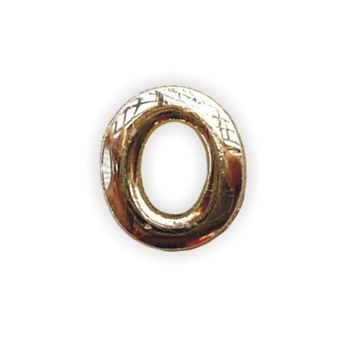 Wachsbuchstabe O gold 8 mm hochglanz - Wachsbuchstabe zum Kerzen selbst beschriften