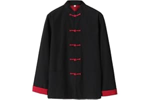 G-like Artes Marciales Chinas Hombre Chaqueta – Tradicional Uniforme Ropa superior para deportes de lucha, Kung Fu Tai Chi Wushu Hombres Mujeres Tang Estilo Primavera Otoño Ropa – Algodón