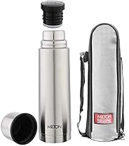 Milton Thermosteel Plain Lid 1000 Flask , 1 Litre, Silver