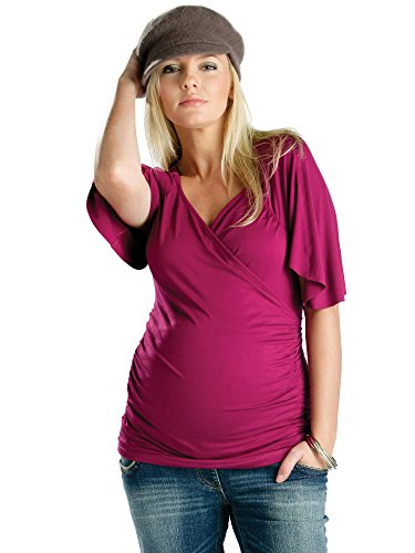 Crossover Maternity Nursing Top, Black, UK Size 14 (L)
