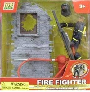 Power Team Elite Fire Fighter Figure &amp; Accessories - Wall, Hydrant &amp; Ladder