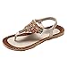 Produktbild Sandalen für Damen FGHYHWomen Damen-Schnur-Korn-beiläufige Strand-Schuh-Sandelholze(39, Beige)