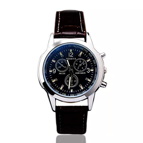 Preisvergleich Produktbild Carriea Mode Kunstleder Herren Blue Ray Glas Quartz Analog Uhren