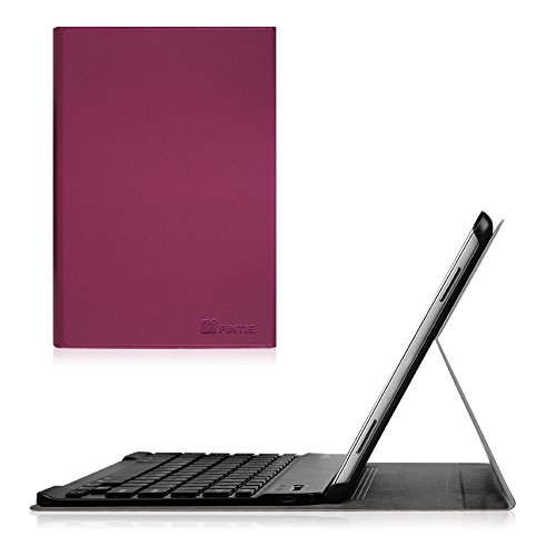 Fintie Blade X1 Samsung Galaxy Tab A 10.1 Bluetooth Tastatur Hülle Keyboard Case - Ultradünn leicht SmartShell Ständer Schutzhülle mit magnetisch abnehmbar drahtloser Deutsche Bluetooth Tastatur für Samsung Galaxy Tab A 10,1 Zoll T580N / T585N Tablet (2016 Version), Lila