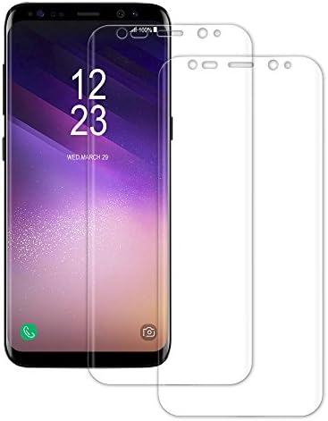 [2 Pack] Samsung Galaxy S8 Screen Protector, Senisttech High Transparency Full Coverage Film, Anti-Scratch and Anti Fingerprint HD Clear Curved Protective Film Cover for Samsung S8 5.8 inch