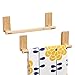 Produktbild mDesign AFFIXX Handtuchhalter ohne Bohren Bambus – ideal als Geschirrtuchhalter – Handtuchstange selbstklebend – bis zu 1,36 Kg belastbar - 2er-Set