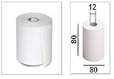 rollo papel termico 80 Rollo térmico: 80 x 80 x 12 cm, 10 unidades.